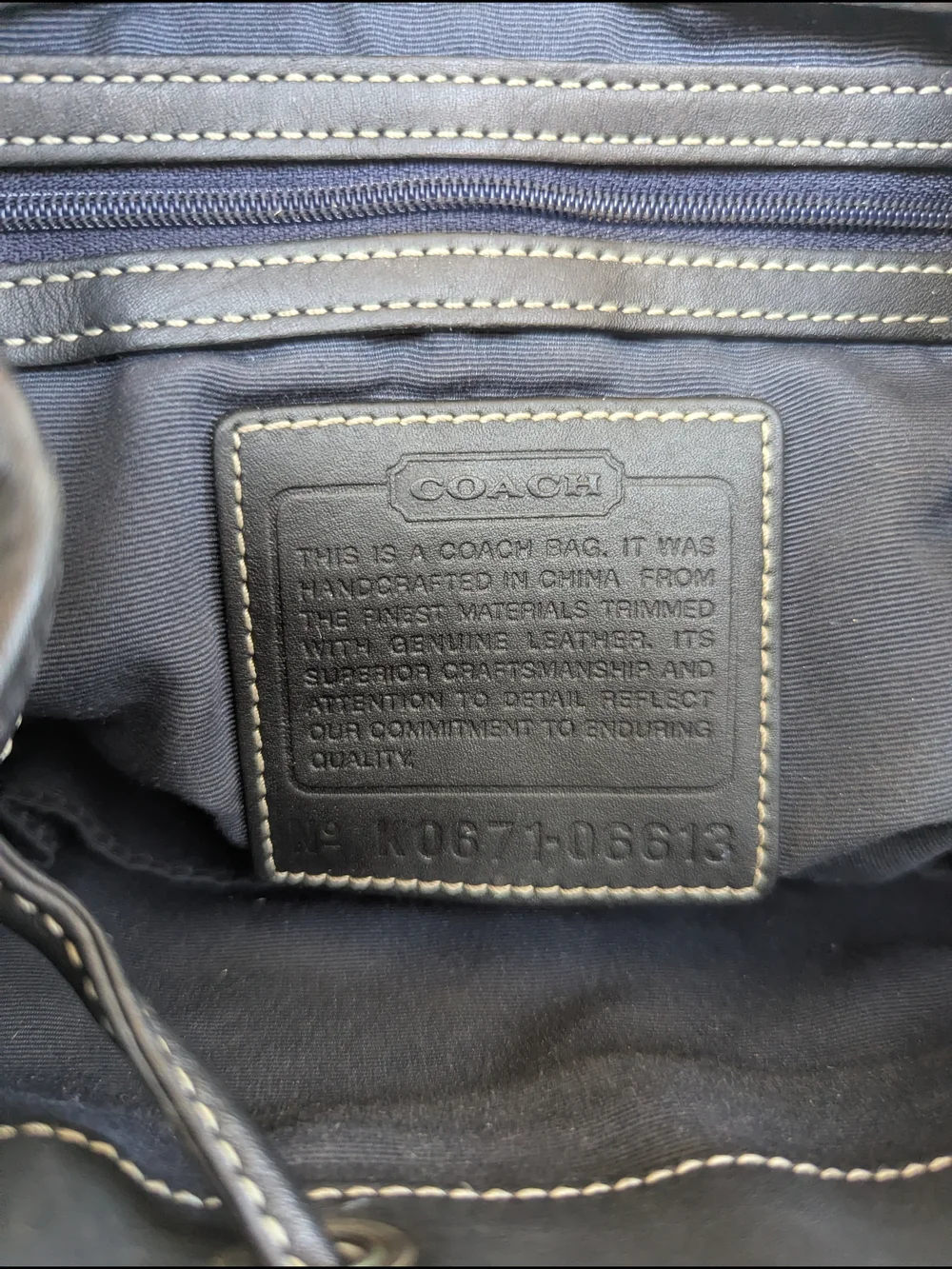 Coach Black Signature Canvas Mini Backpack with Leather Trim
